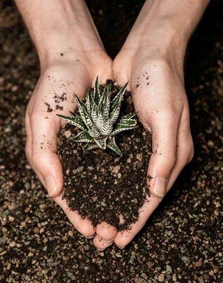 Растение в руках